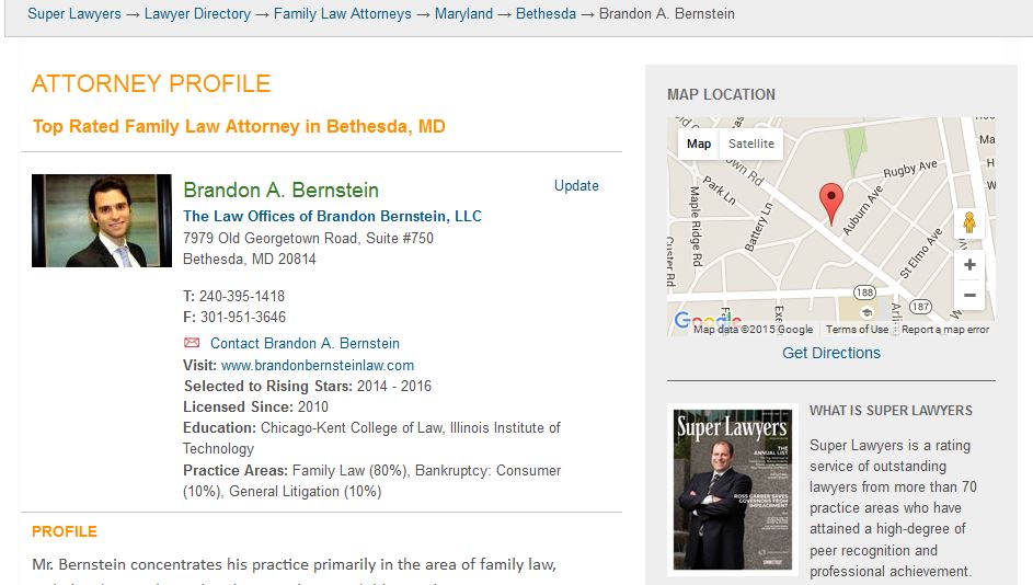 thumbnail for Brandon Bernstein a Super Lawyers Rising Star in Maryland for 3rd Straight Year